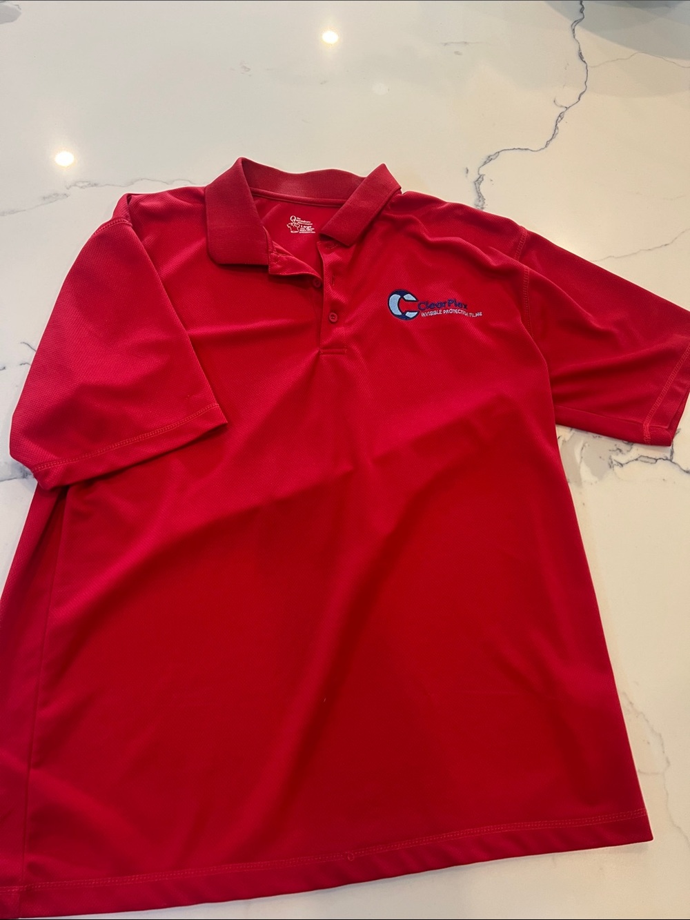 Embroidered Red Polo Shirt with Logo